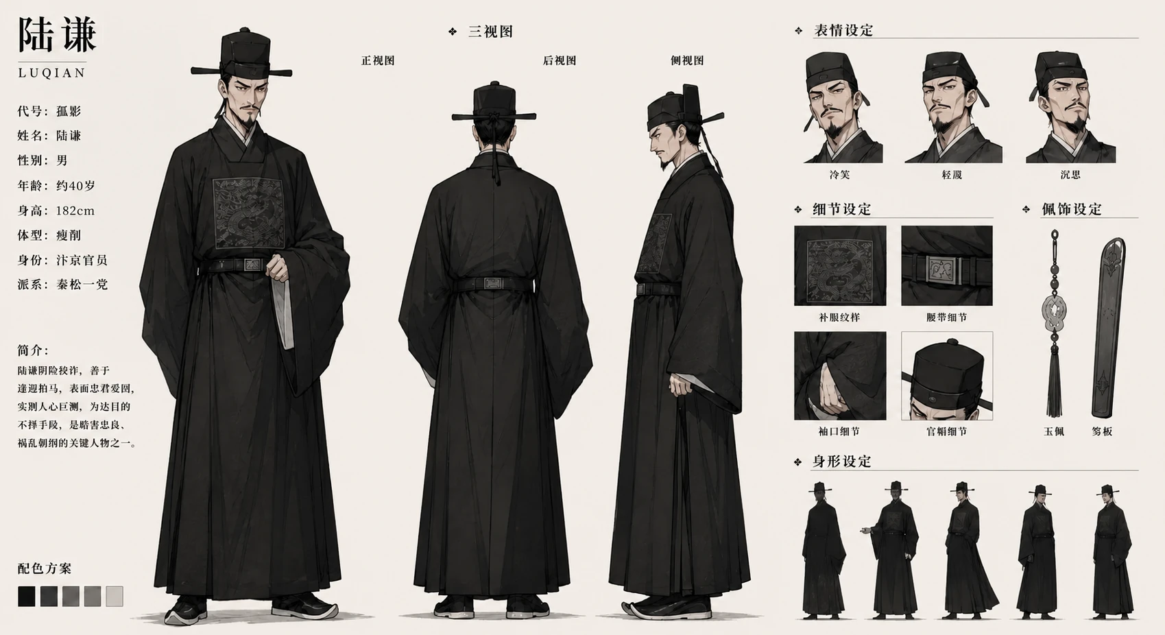 陆谦角色设定