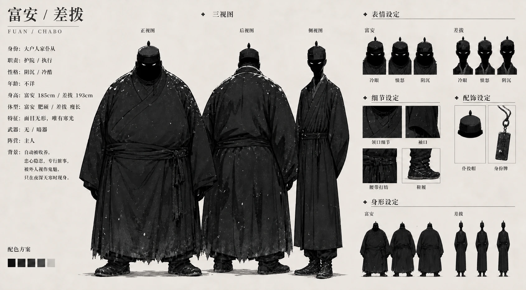 富安与差拨角色设定