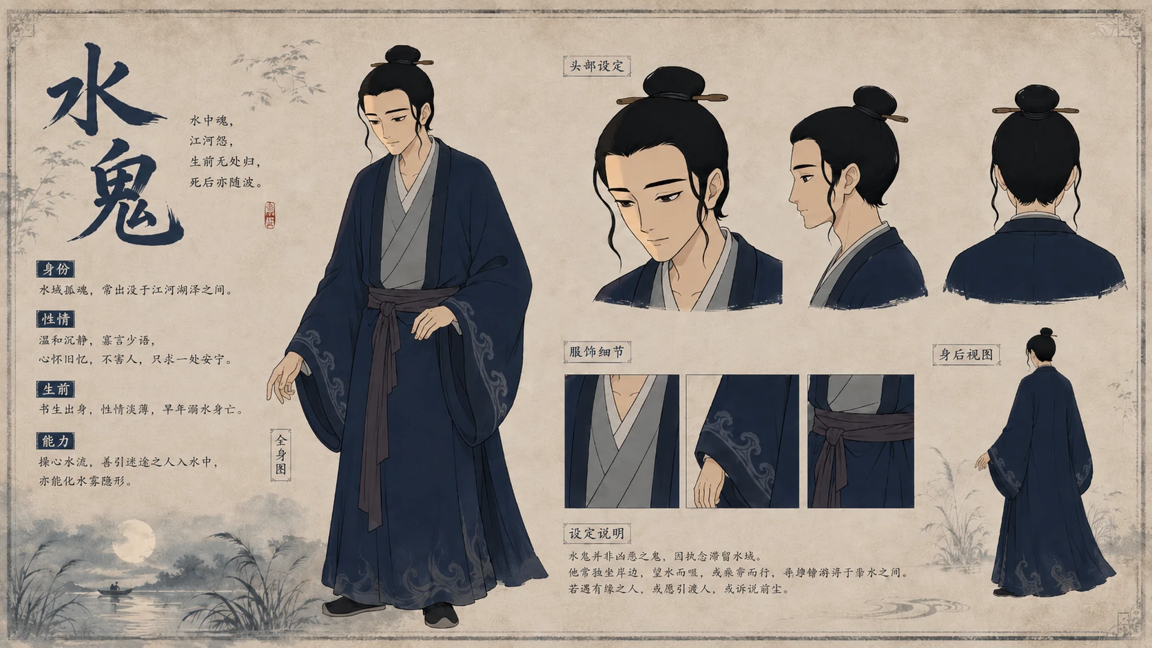 聊斋水鬼水鬼人物卡