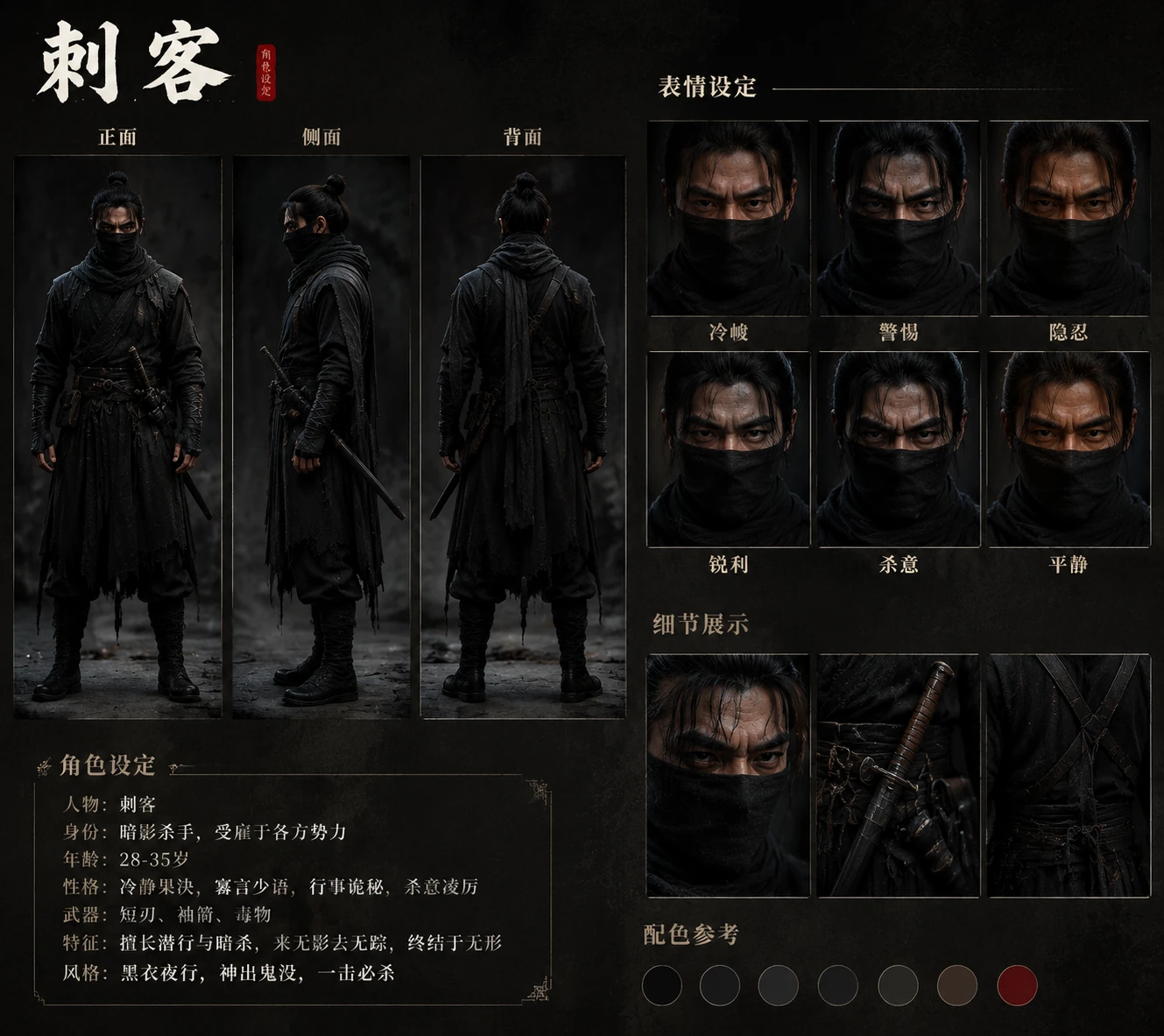 听雨问刀刺客人物卡